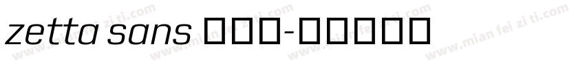 zetta sans 半粗体字体转换